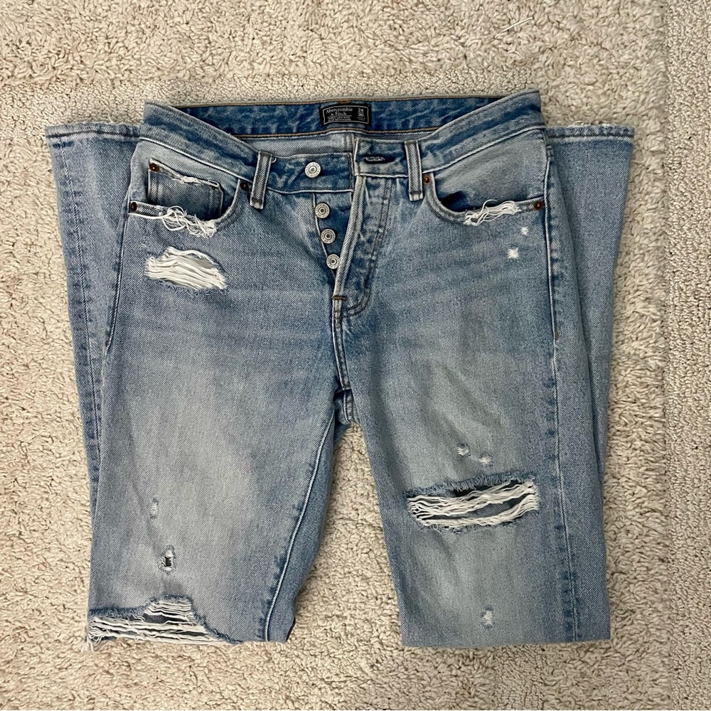 Abercrombie Low Rise Boyfriend Jeans 24 Long